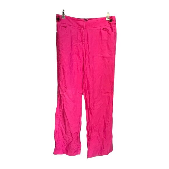 J. CREW BAIRD MCNUTT WEAVERS PINK LINEN PANTS SIZE 4 - Picture 1 of 7